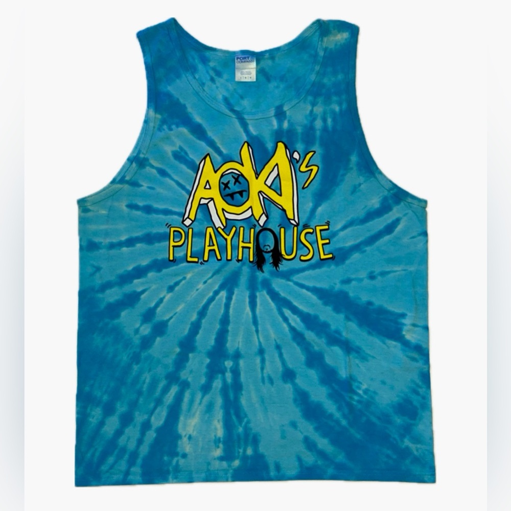 Aoki’s Playhouse Tie-Dye Tank Top Size Large Festival Shirt
